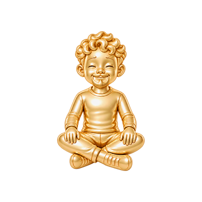 Regular Fit / Curly Mop & Goatee / Gold — Man Charm | man-charm-2026-09-23