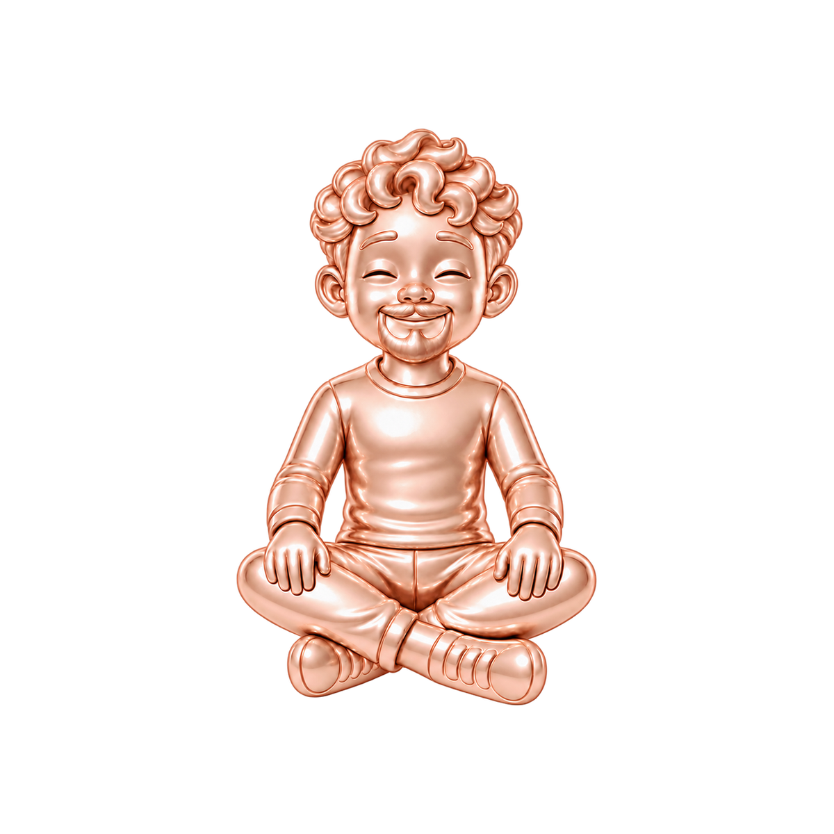 Regular Fit / Curly Mop & Goatee / Rose Gold — Man Charm | man-charm-2026-09-23