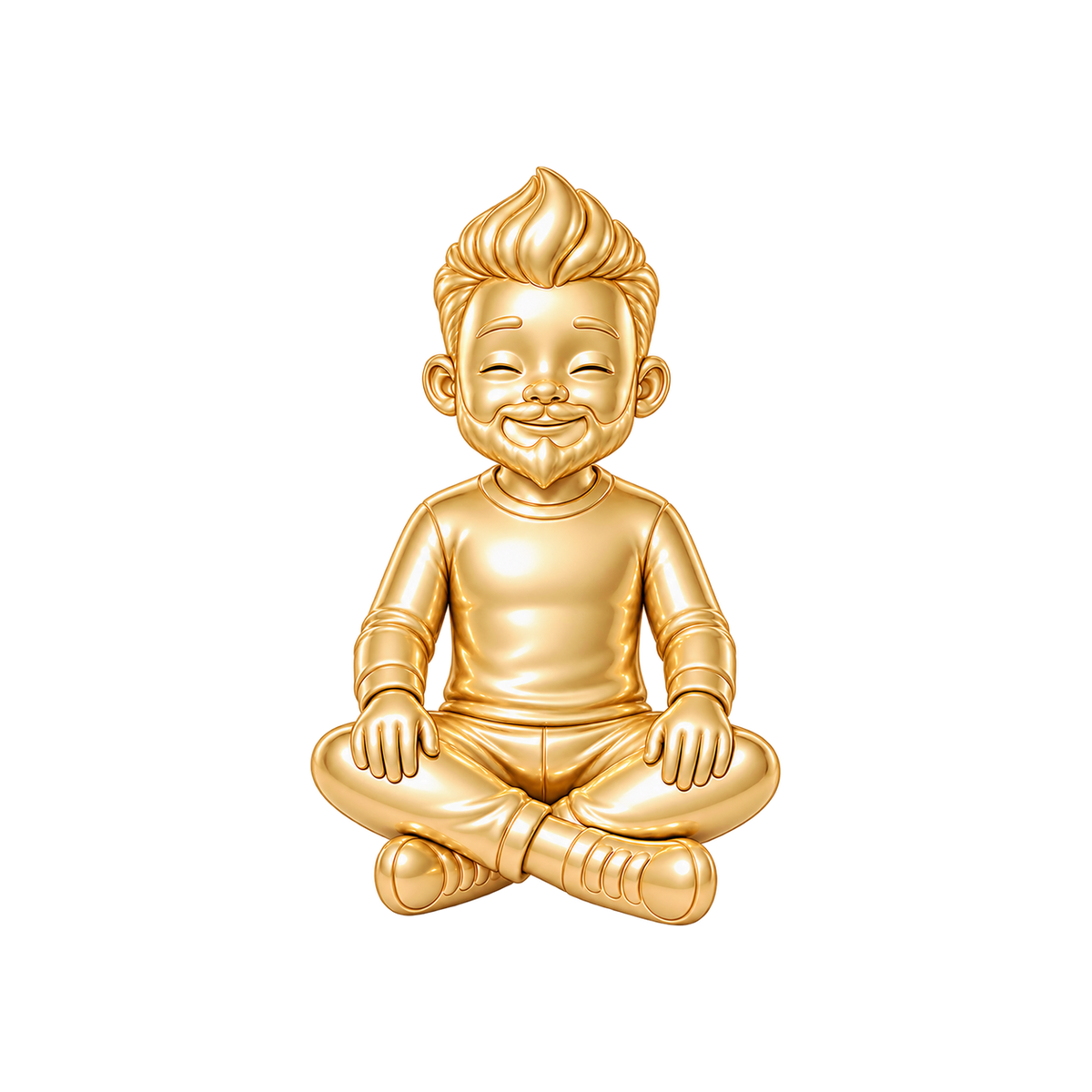 Regular Fit / Modern Faux Hawk & Ducktail Beard / Gold — Man Charm | man-charm-2026-09-23