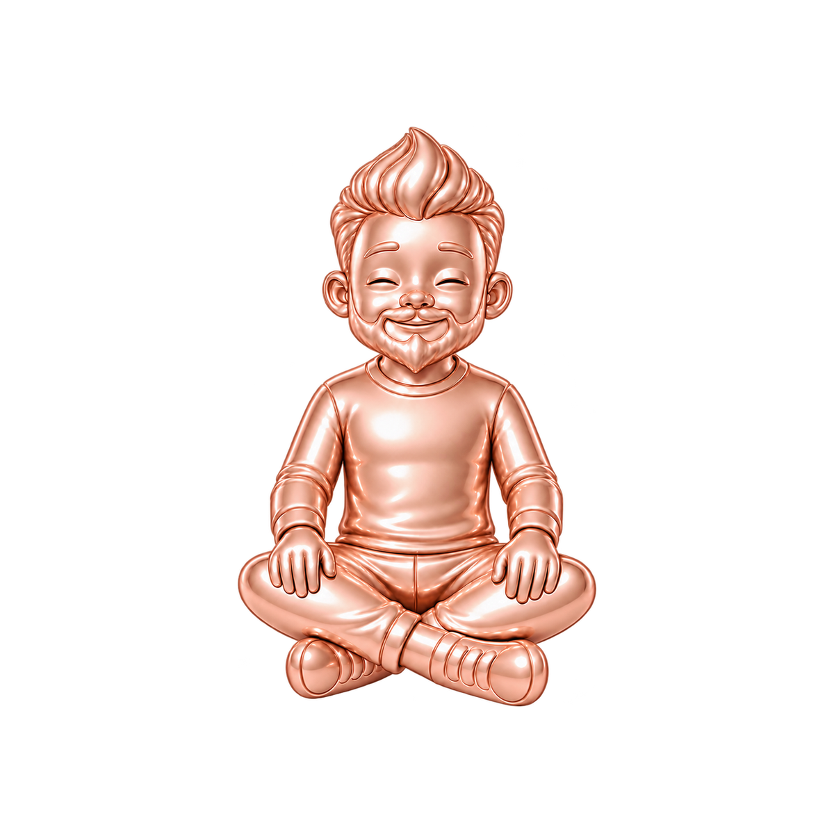 Regular Fit / Modern Faux Hawk & Ducktail Beard / Rose Gold — Man Charm | man-charm-2026-09-23