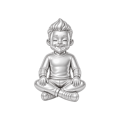 Regular Fit / Modern Faux Hawk & Ducktail Beard / Silver — Man Charm | man-charm-2026-09-23