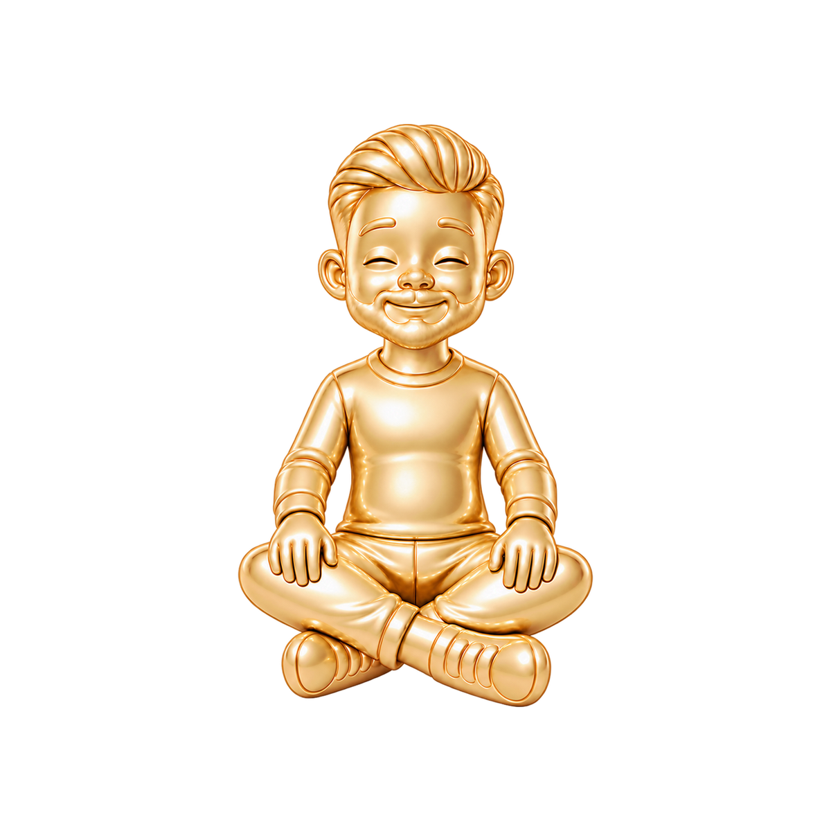 Regular Fit / Short Pompadour & Short Boxed Beard / Gold — Man Charm | man-charm-2026-09-23