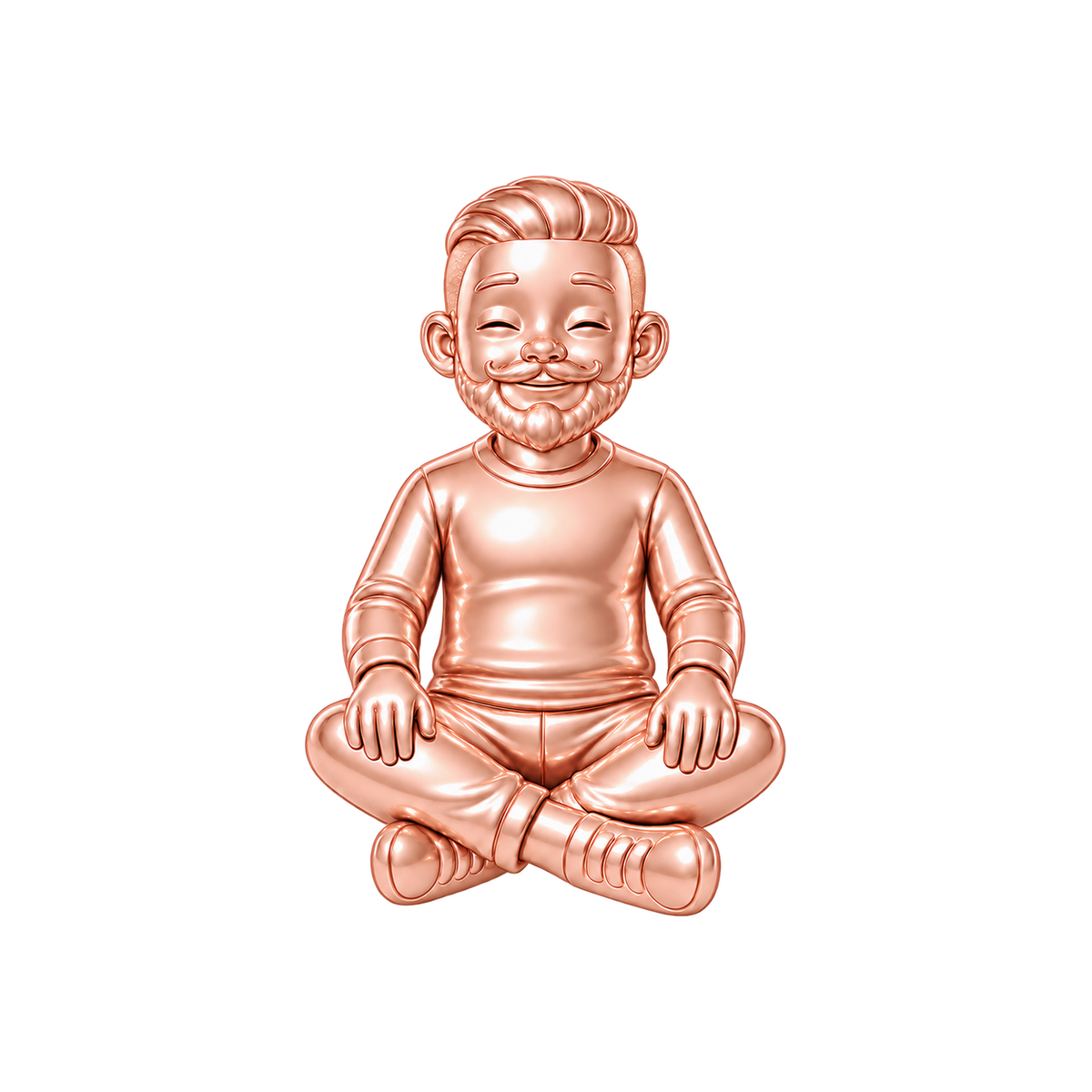 Regular Fit / Slicked-Back Undercut & Verdi Beard / Rose Gold — Man Charm | man-charm-2026-09-23