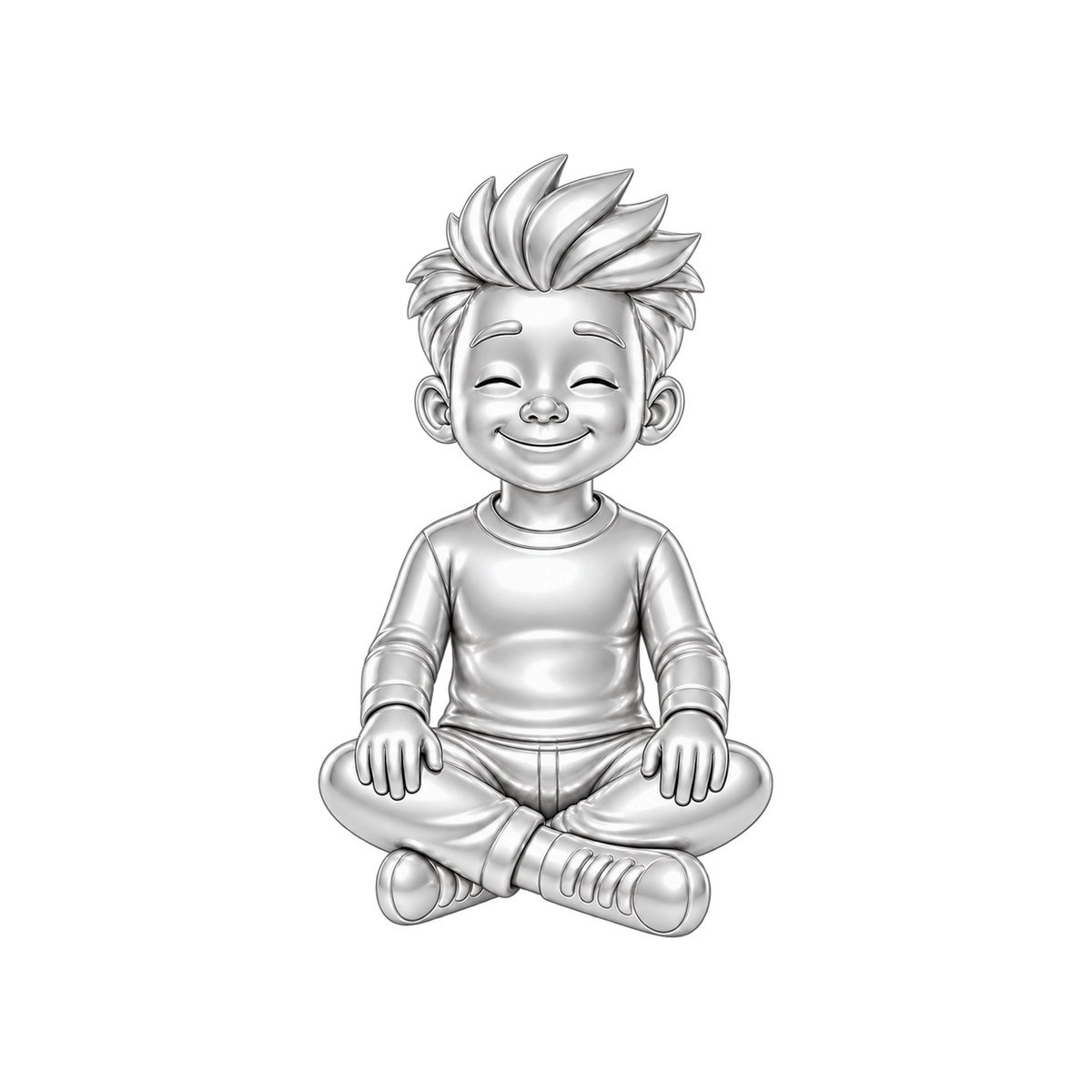 Regular Fit / Spiky Hair / Silver — Man Charm | man-charm-2026-09-23