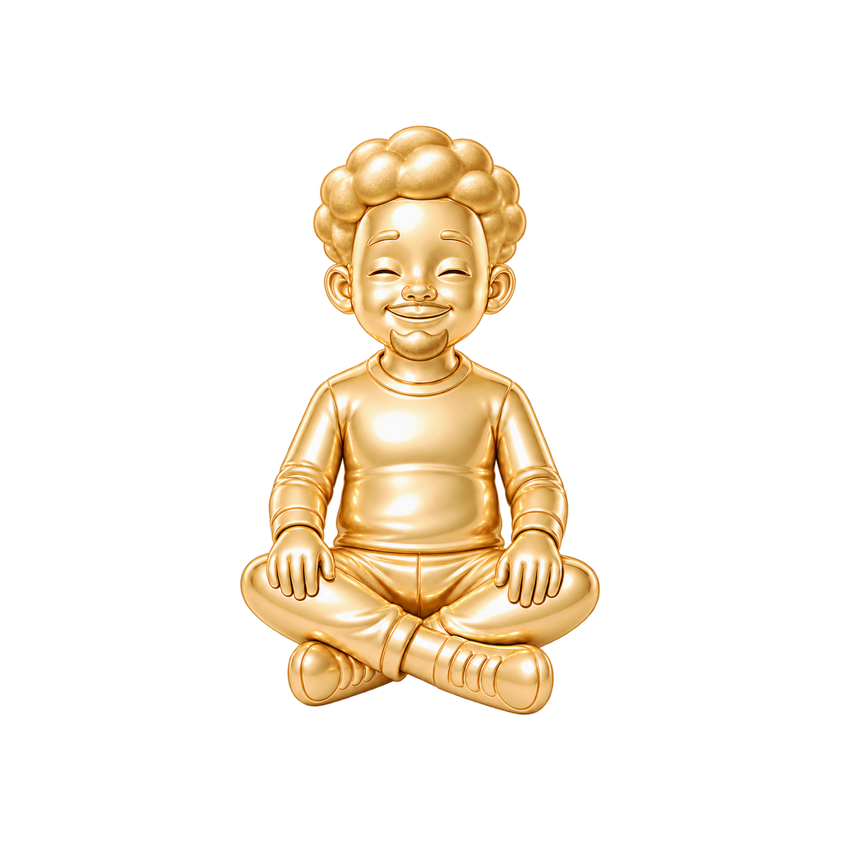 Regular Fit / Textured Afro & Chin Beard / Gold — Man Charm | man-charm-2026-09-23