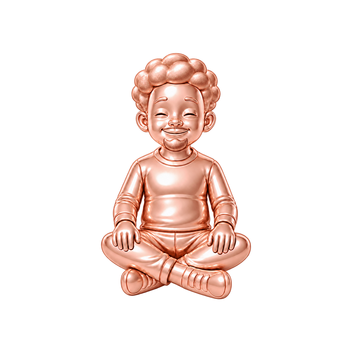 Regular Fit / Textured Afro & Chin Beard / Rose Gold — Man Charm | man-charm-2026-09-23