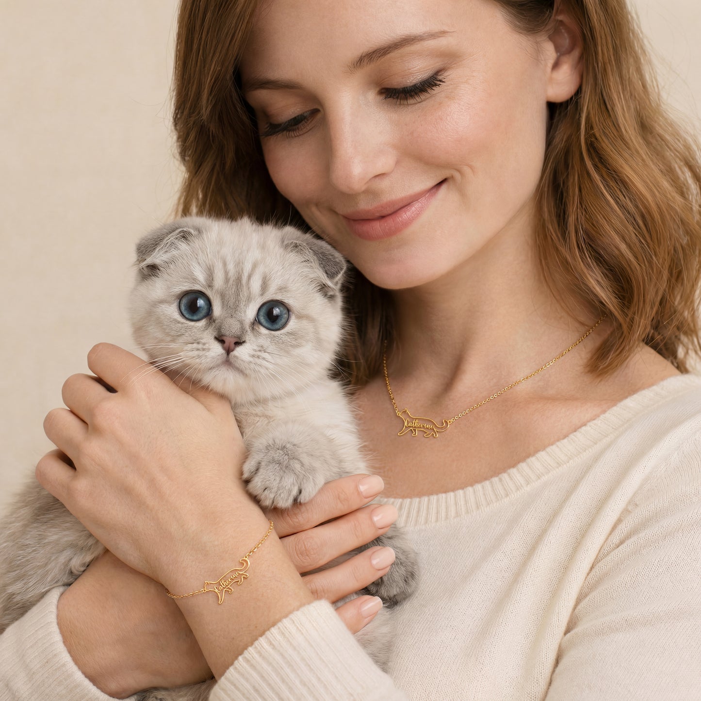 Soulyshine The Fine Line Portrait Cat – Custom Cat Silhouette Bracelet
