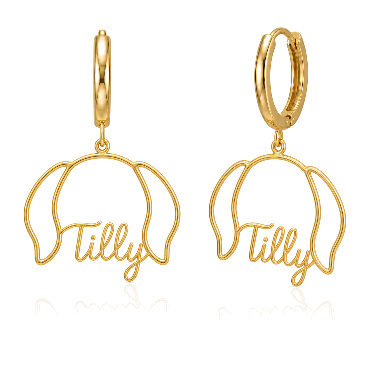 Maltese puppy cut Tilly personalized pet face earrings