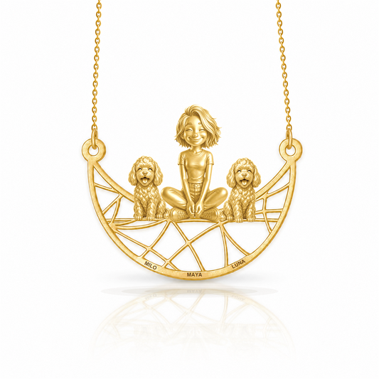 Soulyshine Maltipoo personalized companion necklace