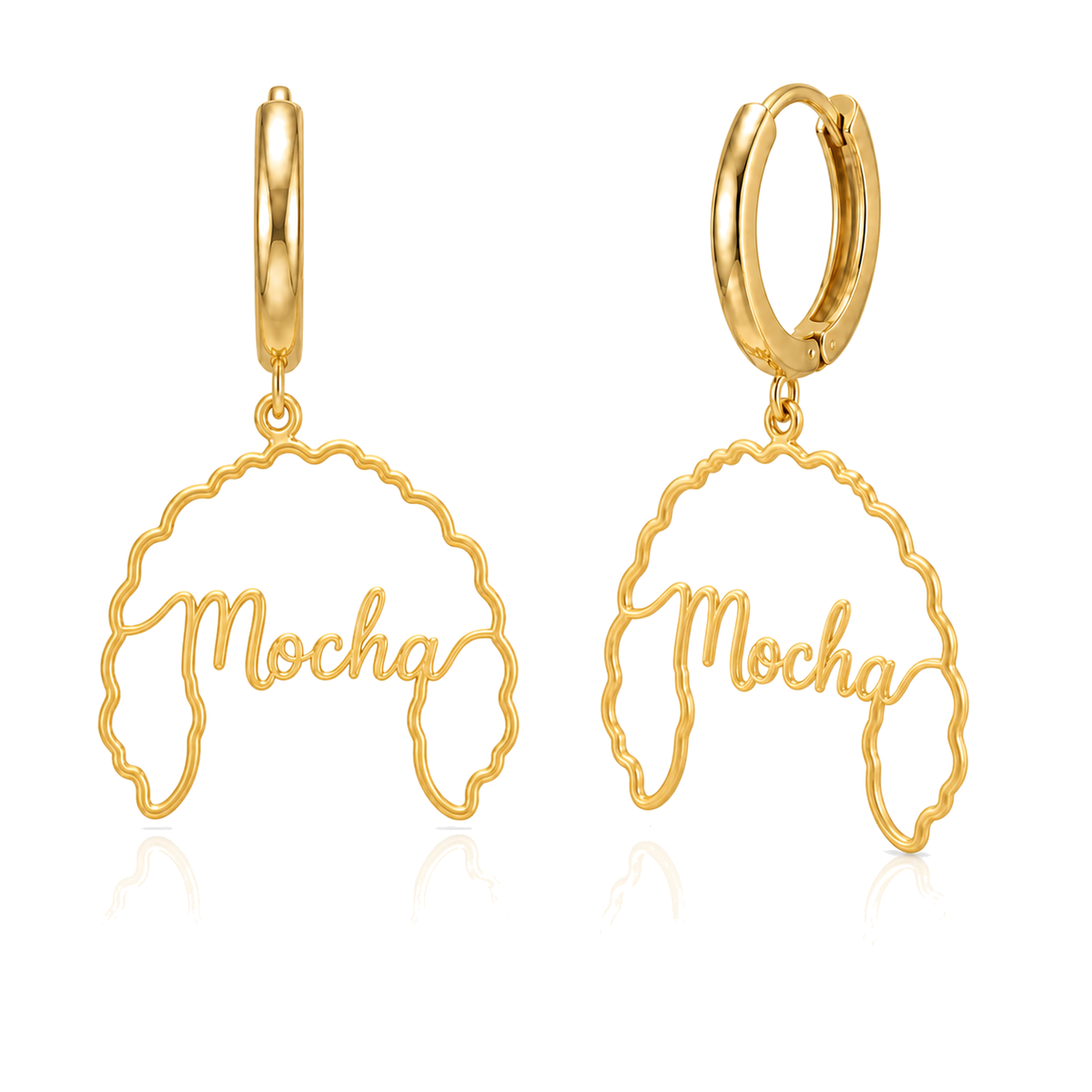 Maltipoo Mocha personalized pet face earrings
