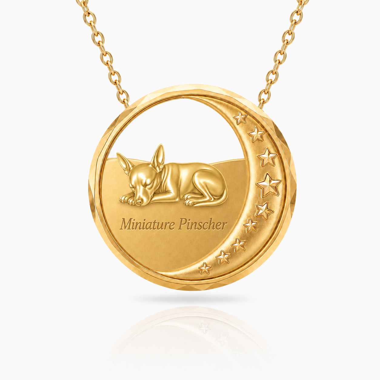 Soulyshine Miniature Pinscher Starry Slumber Personalized Pet Heart Bracelet