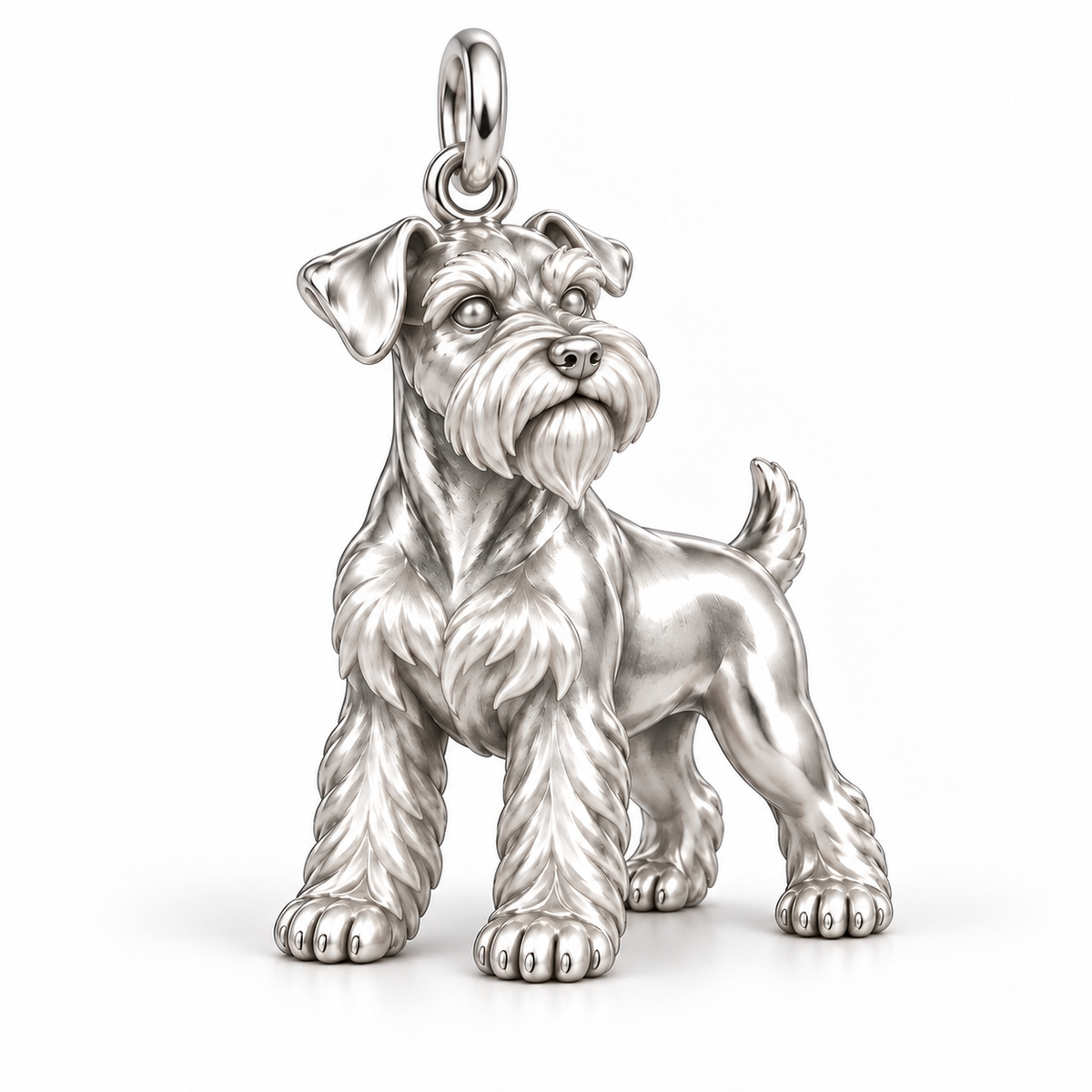 Miniature Schnauzer charm — Alert Listening
