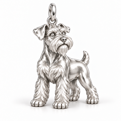 Miniature Schnauzer charm — Alert Listening