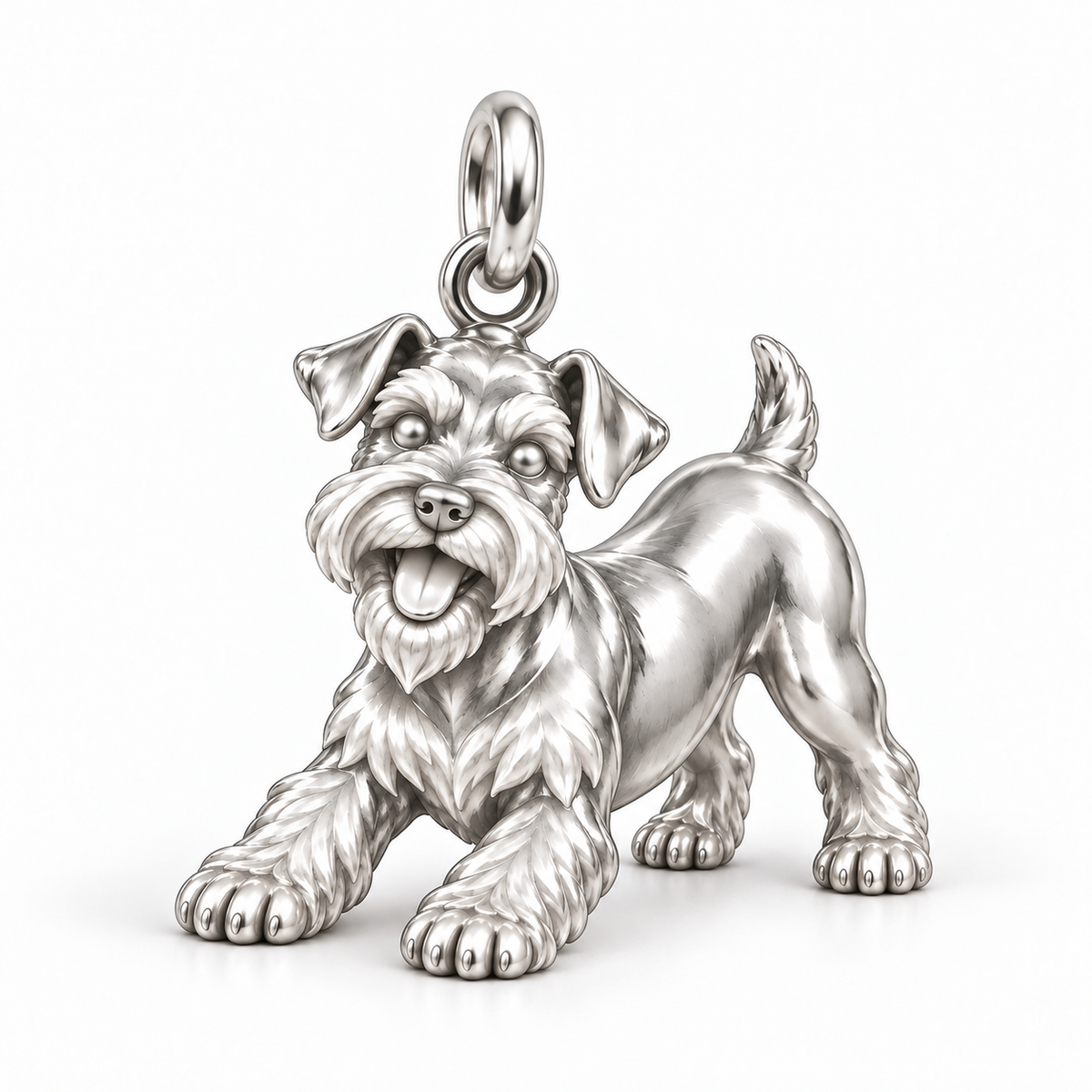 Miniature Schnauzer charm — Playful Bow