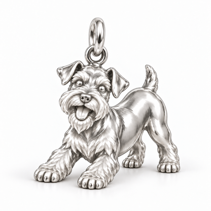 Miniature Schnauzer charm — Playful Bow
