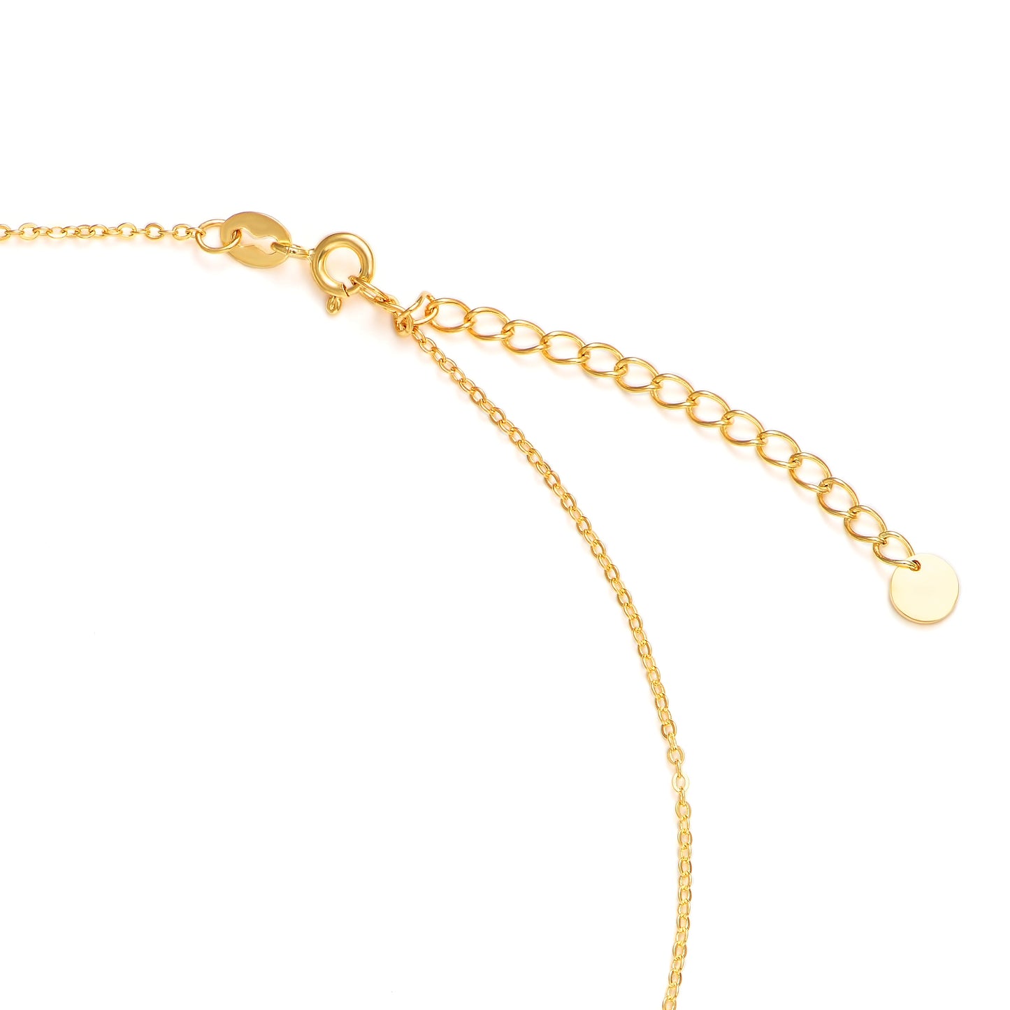 18K Gold Vermeil necklace clasp and extender chain