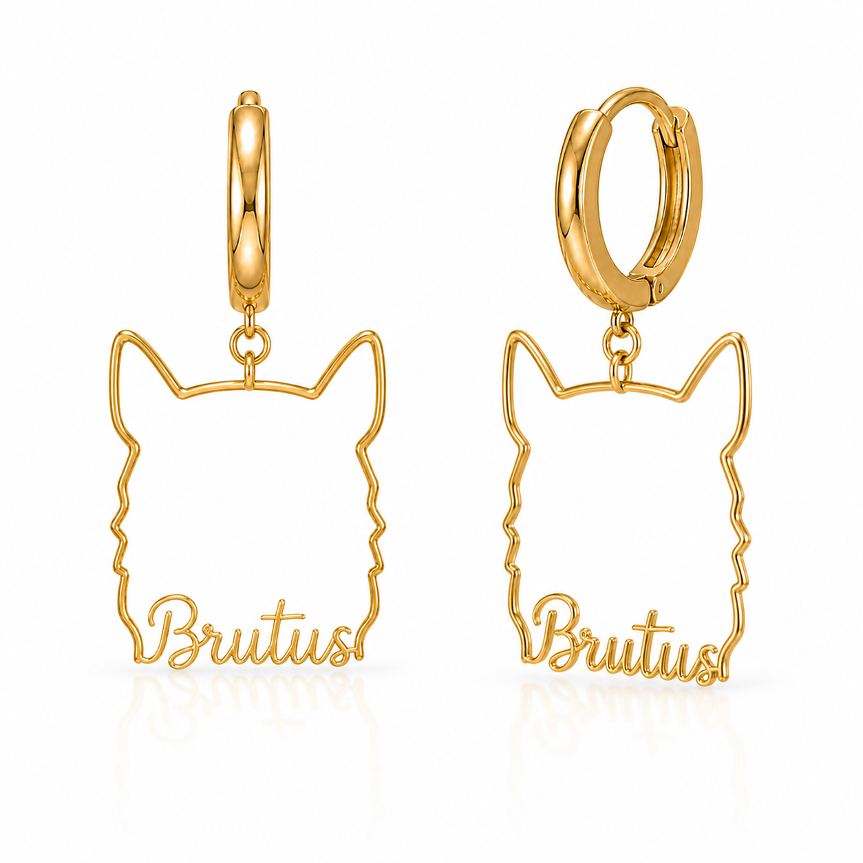 Neapolitan Mastiff Brutus personalized pet face earrings