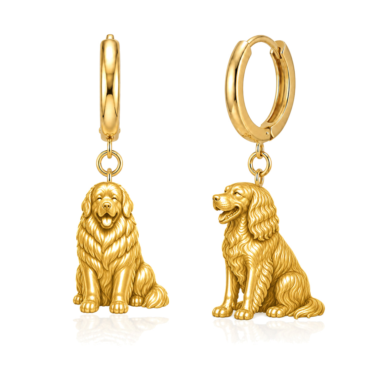 Newfoundland personalized companion handcrafted huggie earrings
