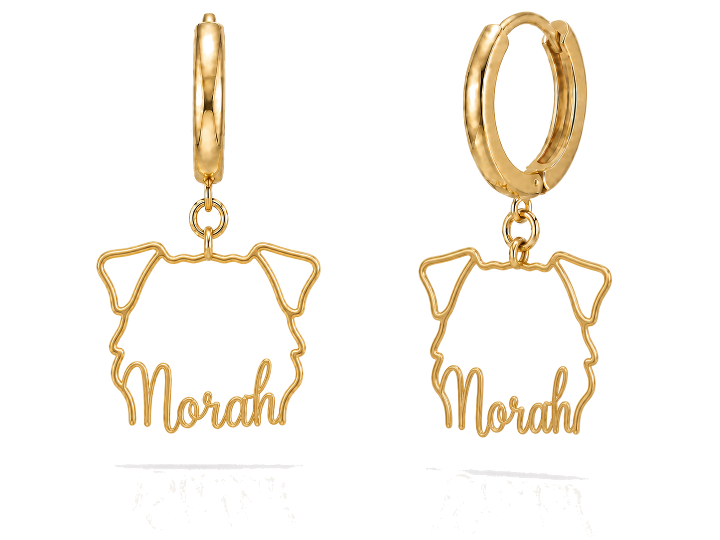 Norfolk Terrier Norah personalized pet face earrings