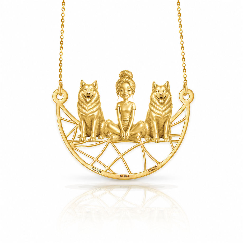 Norwegian Elkhound - 18K Gold Vermeil - 1st