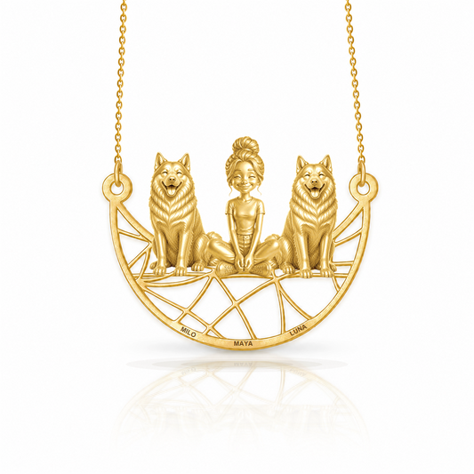Soulyshine Norwegian Elkhound personalized companion necklace