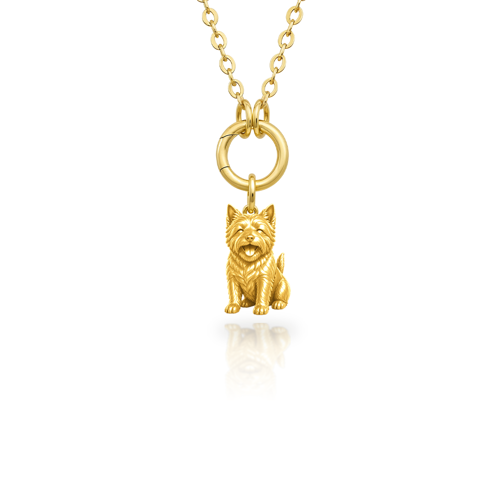Norwich-Terrier - 18K Gold Vermeil - 1st