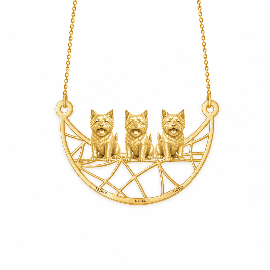 Soulyshine Norwich Terrier Eternal Paw personalized pets necklace