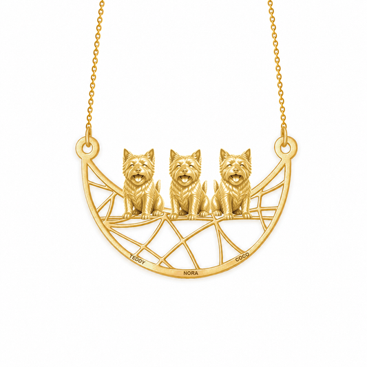 Soulyshine Norwich Terrier Eternal Paw personalized pets necklace
