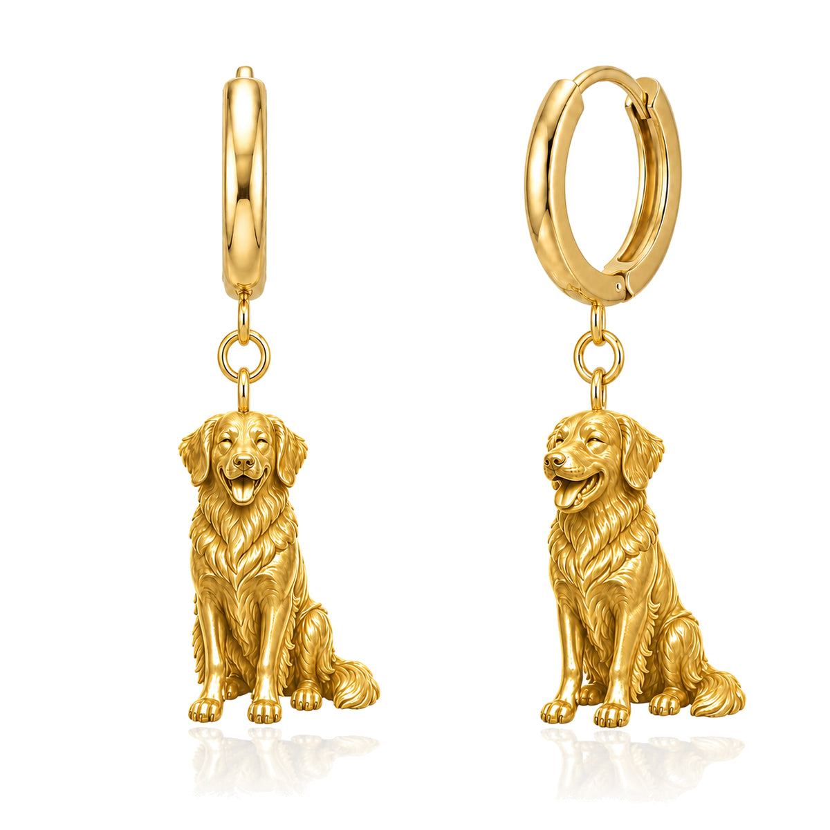 Nova Scotia Duck Tolling Retriever personalized companion handcrafted huggie earrings