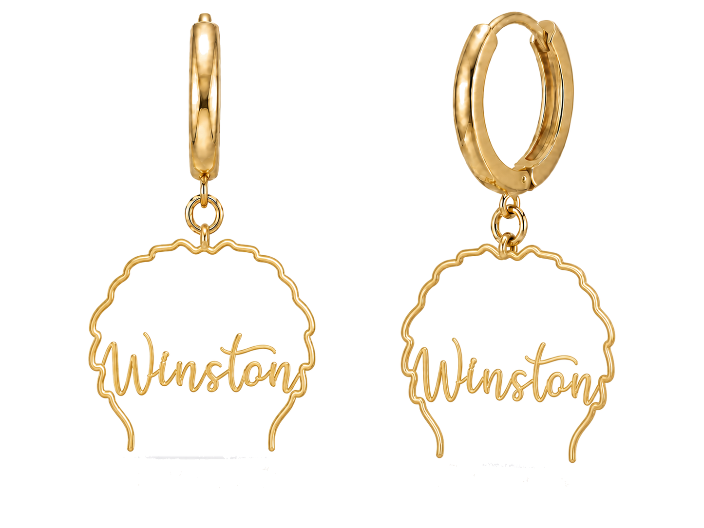 Old English Sheepdog Winston personalized pet face earrings