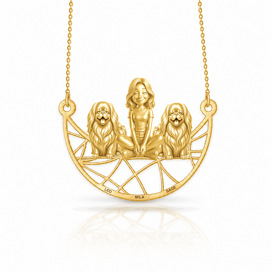 Soulyshine Pekingese personalized companion necklace
