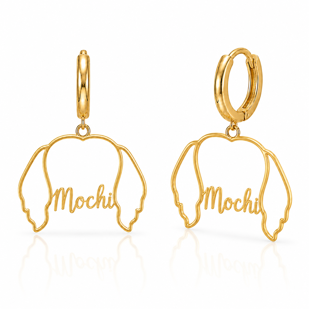 Pekingese Mochi personalized pet face earrings