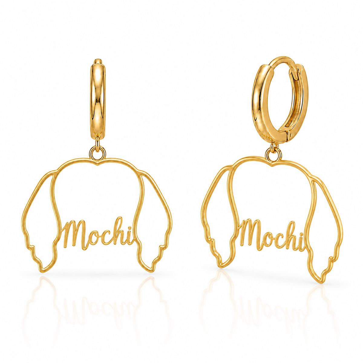 Pekingese Mochi personalized pet face earrings