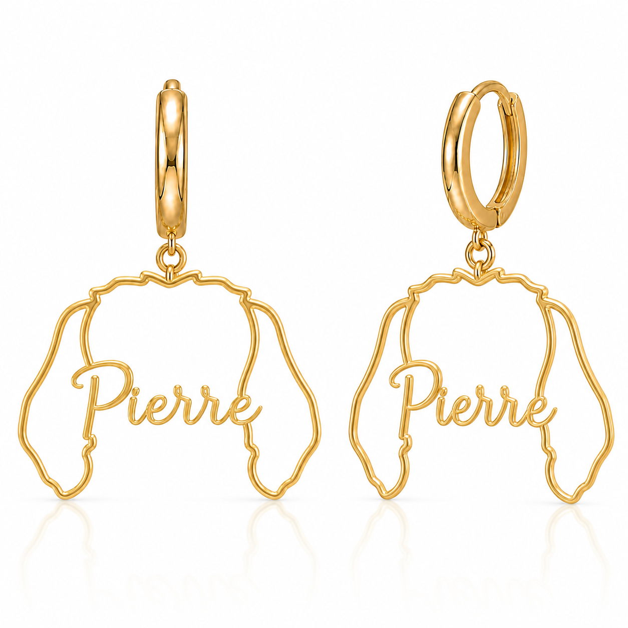 Petit Basset Griffon Vendéen Pierre personalized pet face earrings
