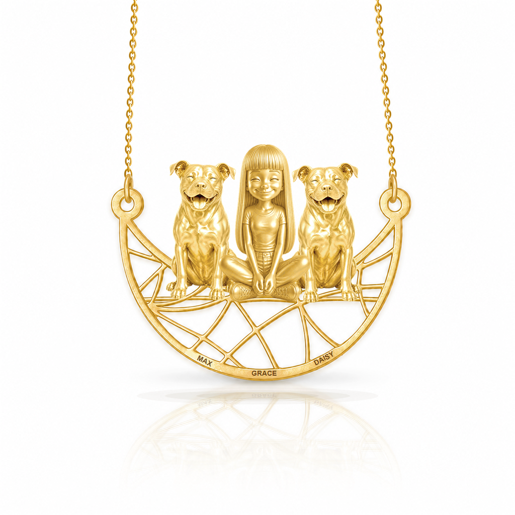 Soulyshine Pit Bull personalized companion necklace