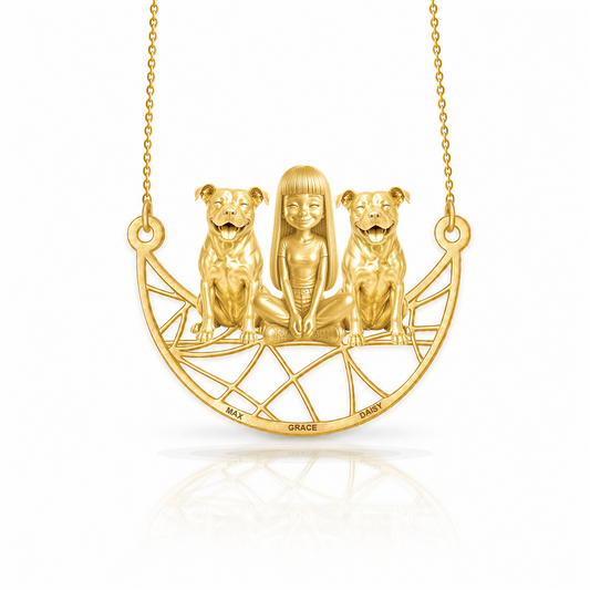 Soulyshine Pit Bull personalized companion necklace