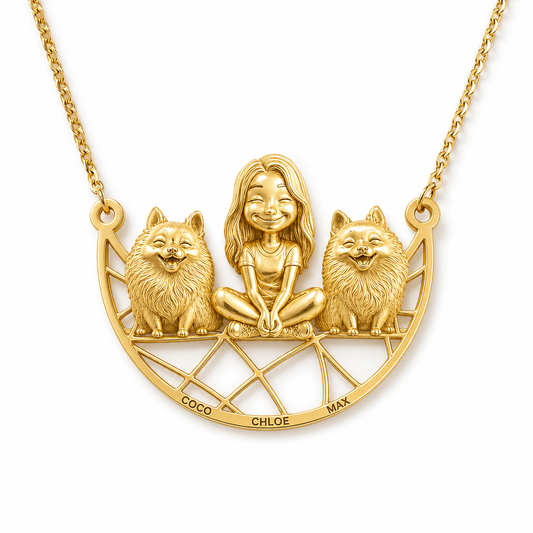 Pomeranian - 18K Gold Vermeil - 1st