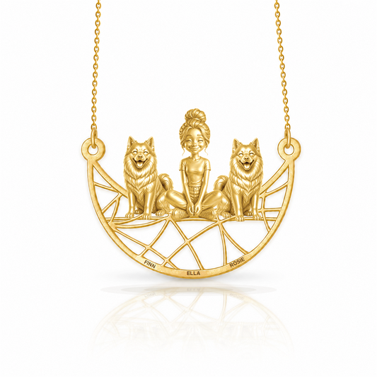 Soulyshine Pomsky personalized companion necklace