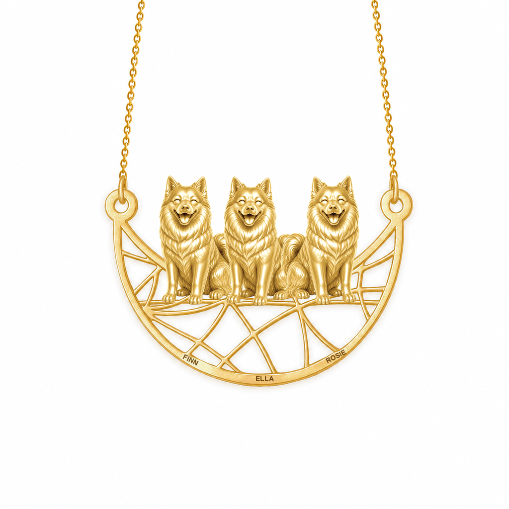 Soulyshine Pomsky Eternal Paw personalized pets necklace