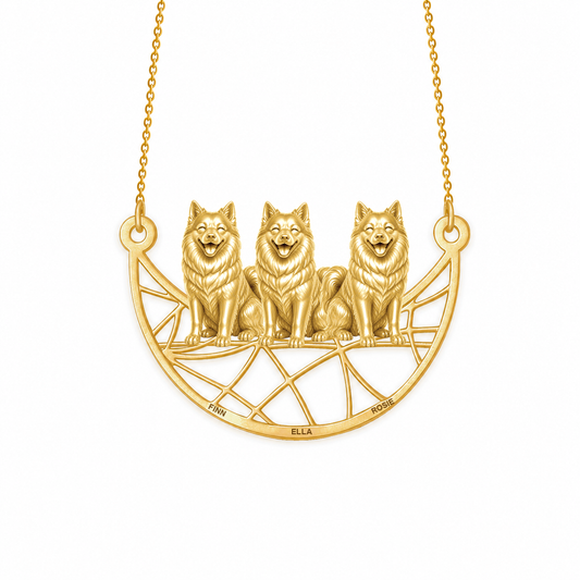 Soulyshine Pomsky Eternal Paw personalized pets necklace