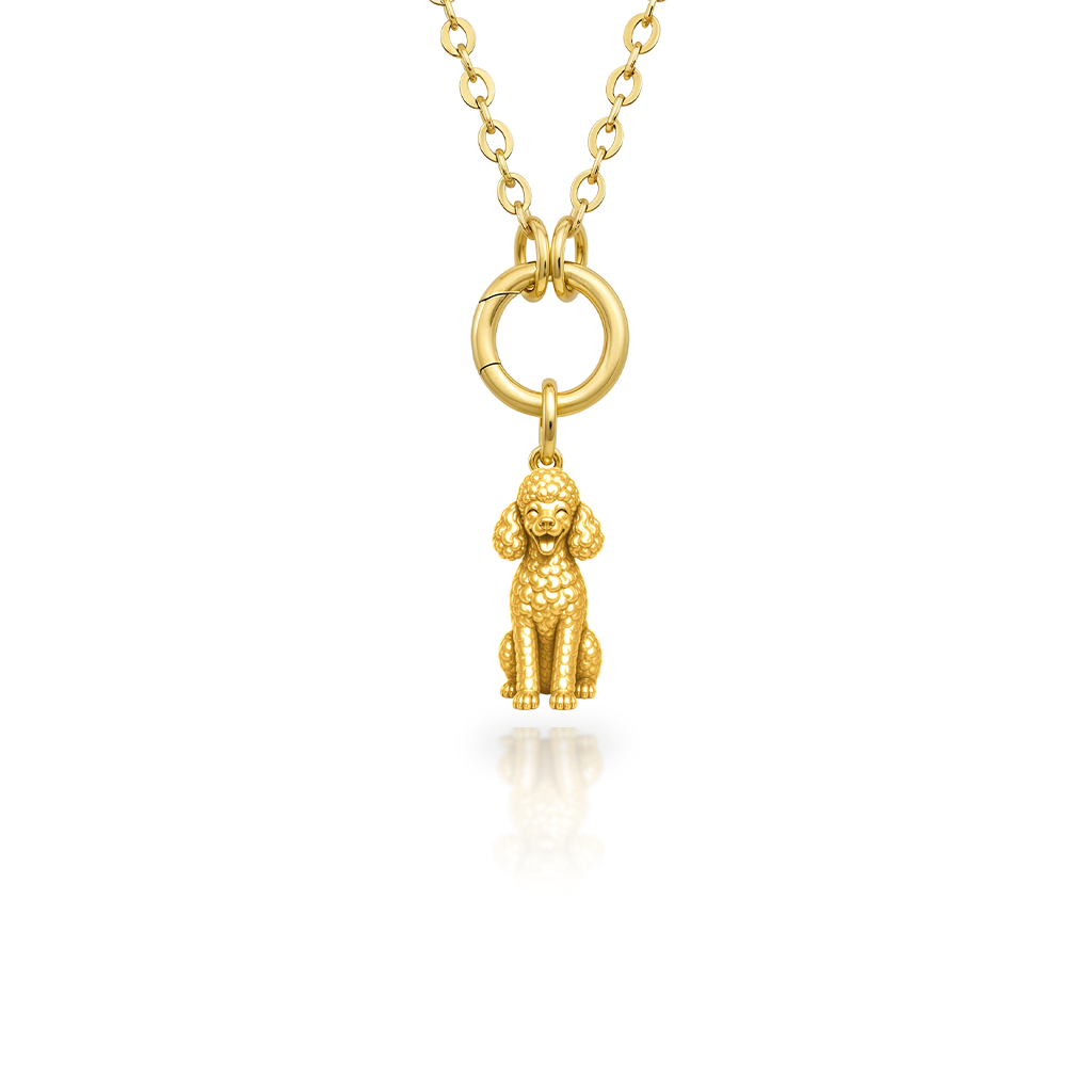 Poodle-miniature - 18K Gold Vermeil - 1st