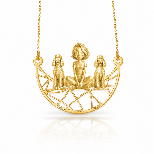 Soulyshine Poodle standard personalized companion necklace