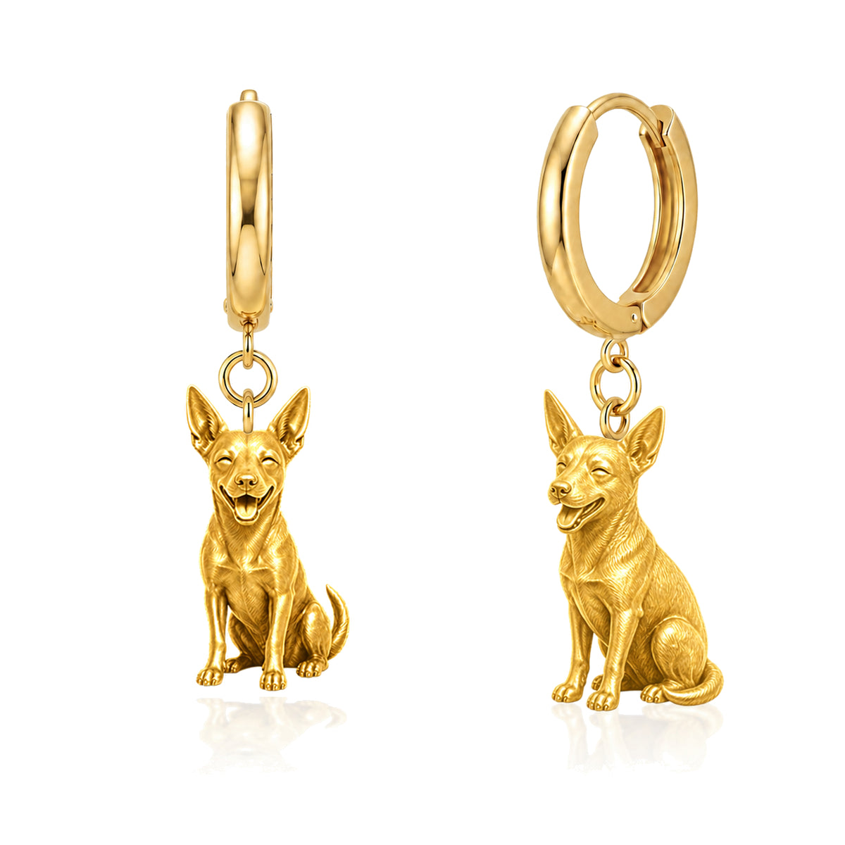 Portuguese Podengo Pequeno personalized companion handcrafted huggie earrings
