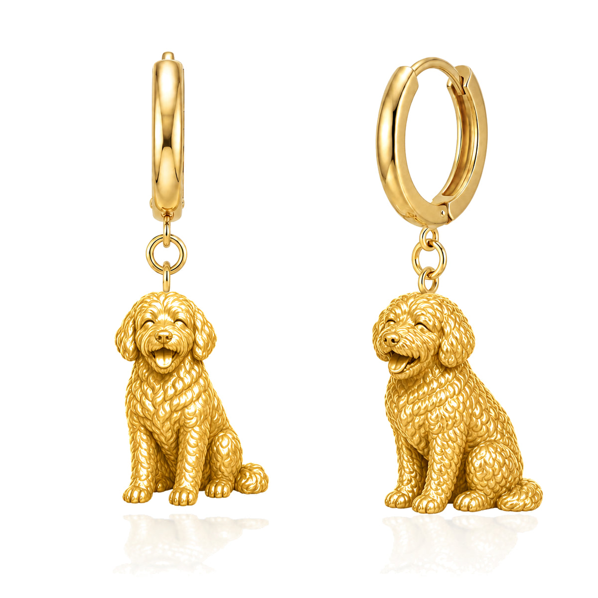 Portuguese Water Dog personalized companion handcrafted huggie earrings
