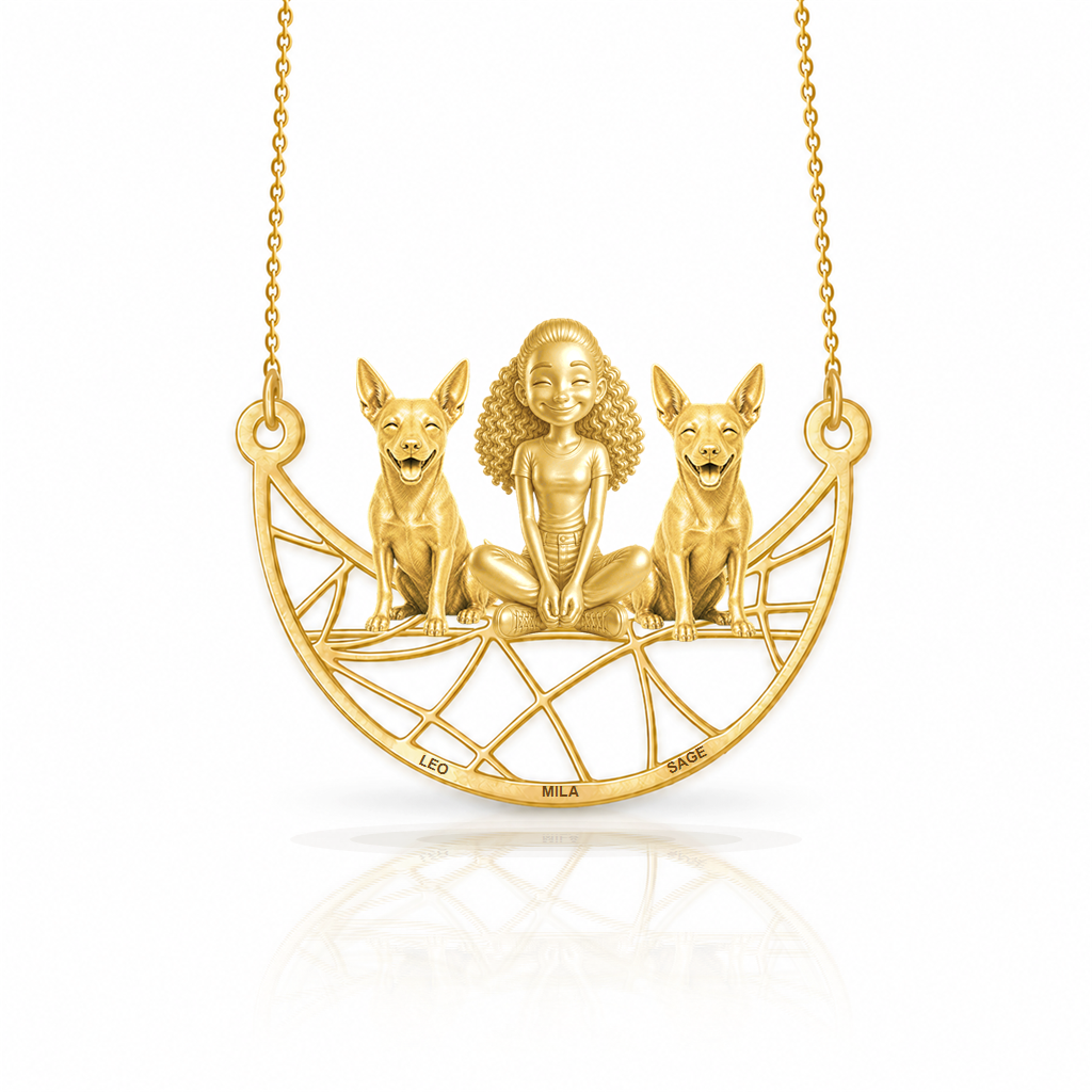 Portuguese Podengo Pequeno - 18K Gold Vermeil - 1st
