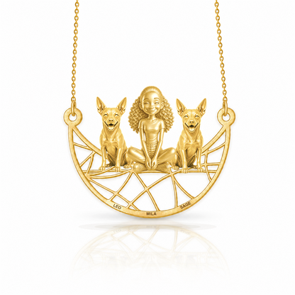 Portuguese Podengo Pequeno - 18K Gold Vermeil - 1st