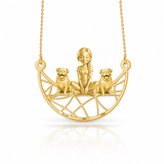 Soulyshine Pug personalized companion necklace