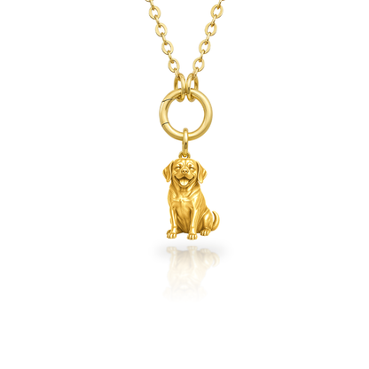 Soulyshine Puggle Purest Bond Dog Companion Charm Necklace - 18K Gold Vermeil front