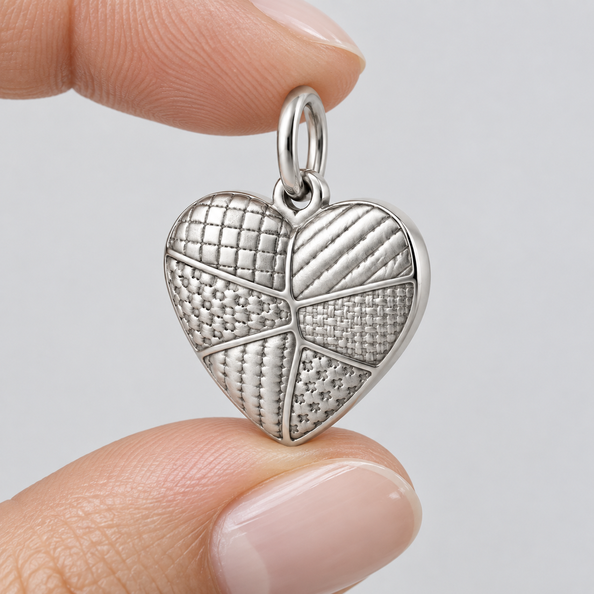 Patchwork Heart Charm