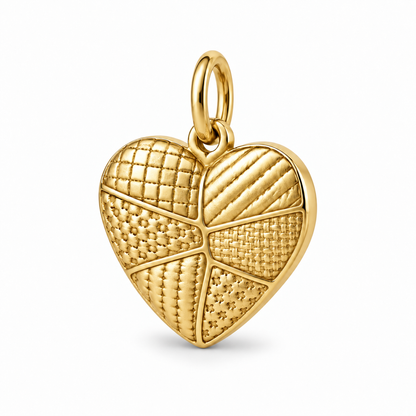 Patchwork Heart Charm